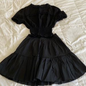 Storets set top and skort Black